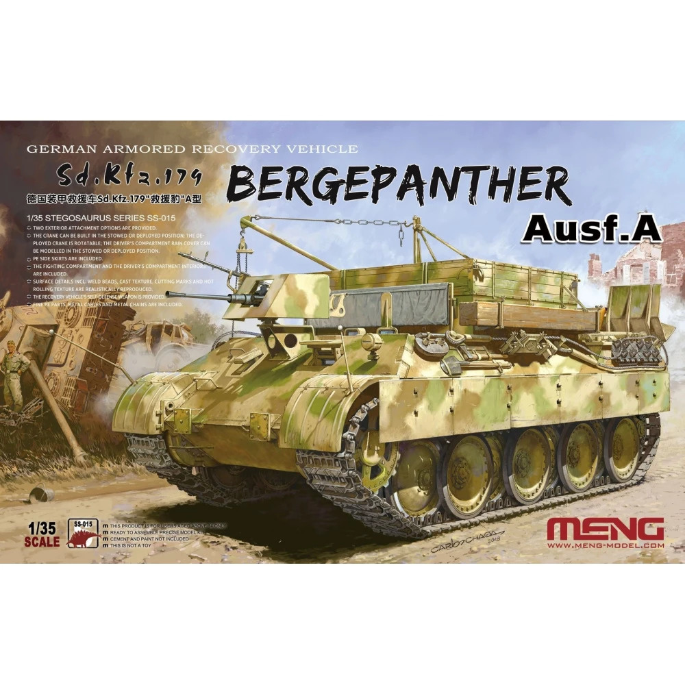 SS-015 Meng 1/35 German Armored Recovery Vehicle Sd.Kfz/179 Bergepanther Ausf.A