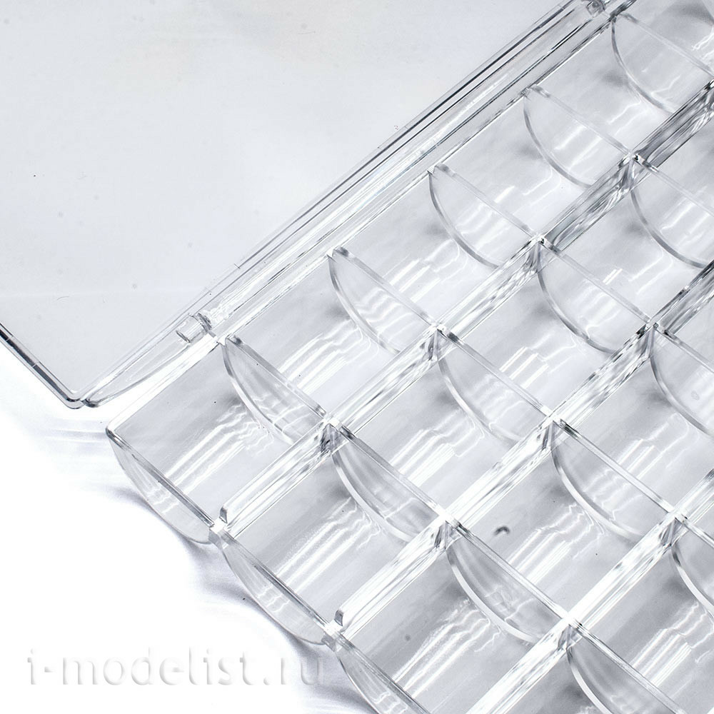 U144-09 MiniWarPaint Rectangular Storage Box 24 cells, 180x120mm (Transparent)