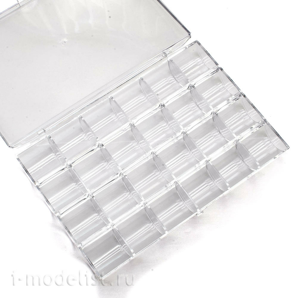 U144-09 MiniWarPaint Rectangular Storage Box 24 cells, 180x120mm (Transparent)