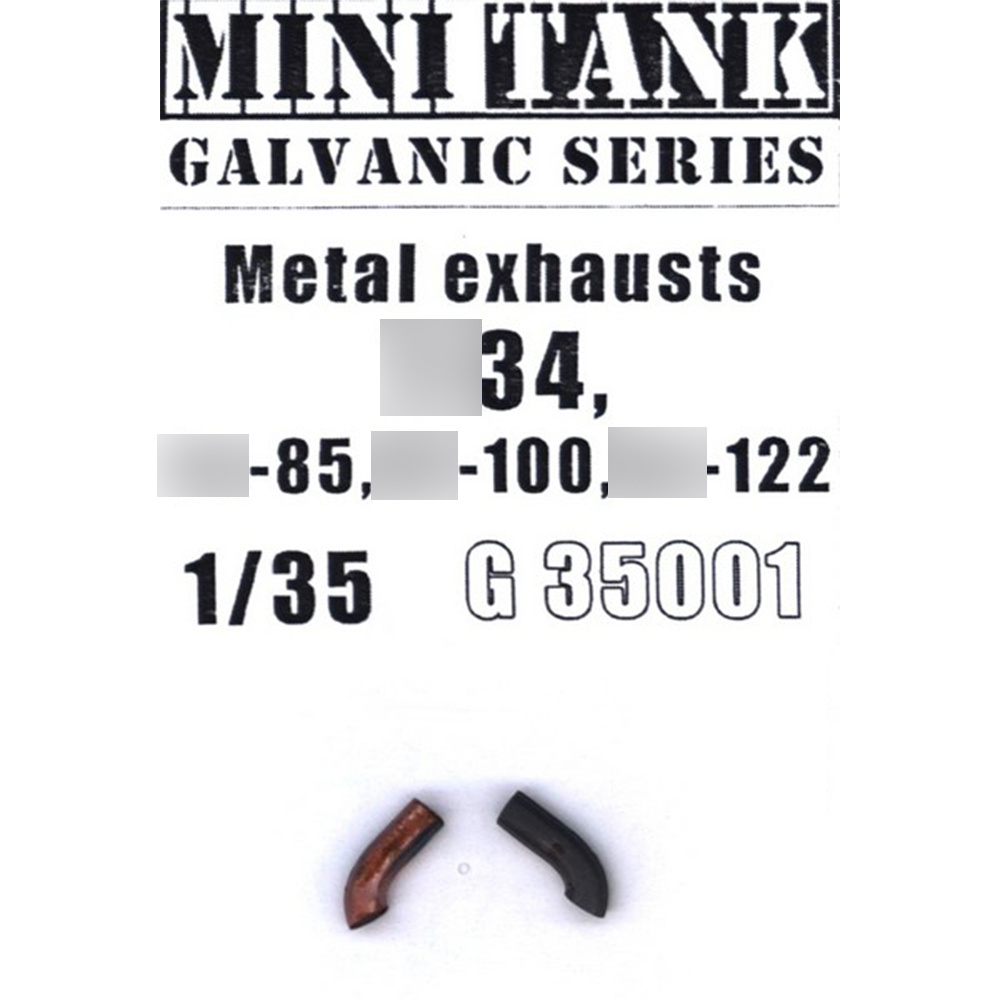 35001 MINITANK 1/35 exhaust pipes for Tank 34/su-85/su-100/su-122