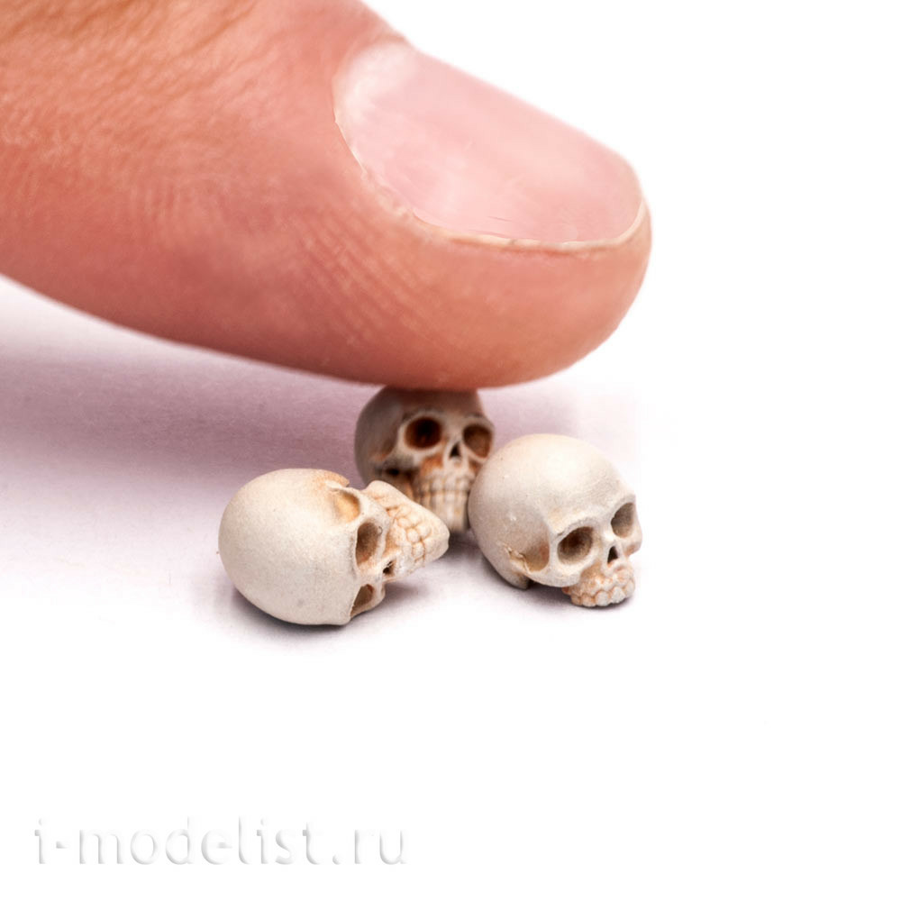 S-211 MiniWarPaint Human Skulls, size M (1/35), 10 pcs.
