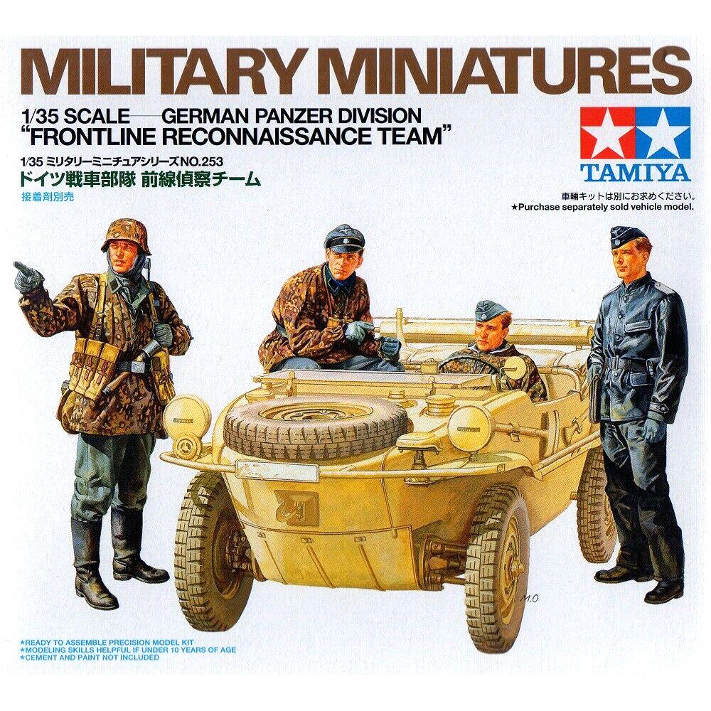 35253 Tamiya 1/35 German Panzer Division “FRONTLINE Reconnaissance Team” German officers on reconnaissance. Four figures.