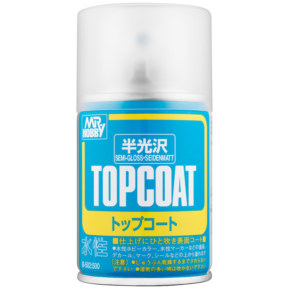 B-502 Gunze Sangyo Mr.TopCoat Topcoat Semi-gloss Spray (semi-gloss varnish) 88 ml