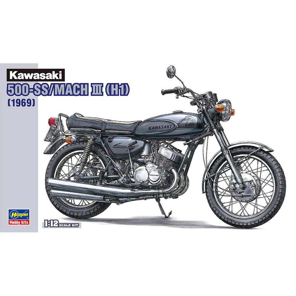 21510 Hasegawa 1/12 Kawasaki 500-SS/MACH III Motorcycle (H1)