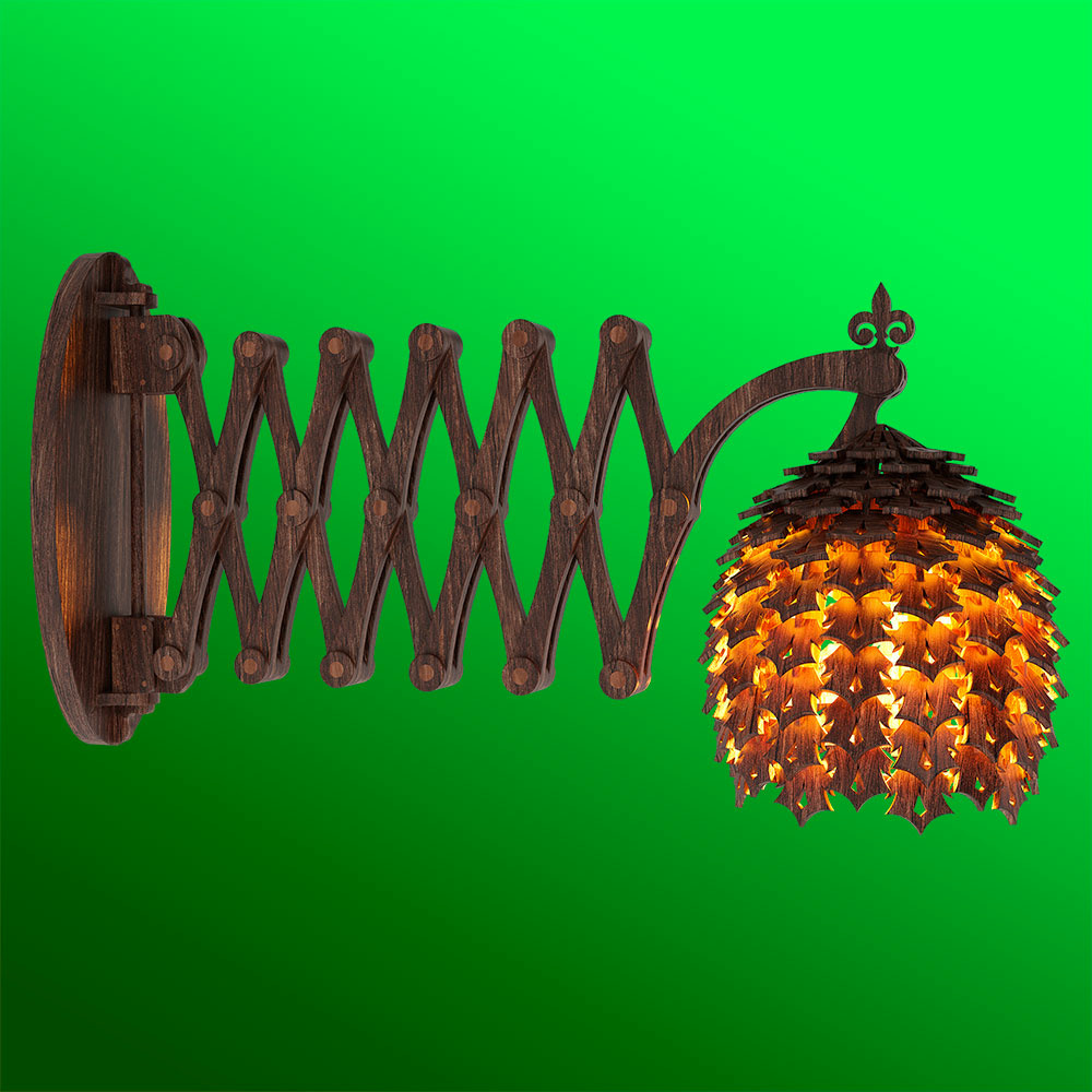 5037 Swmodel Lamp wooden 