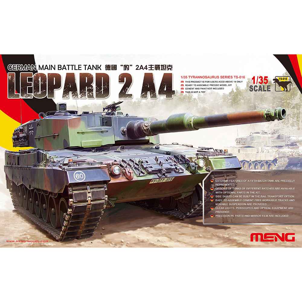TS-016 Meng 1/35 German Main Battle Tank Leopard 2 A4