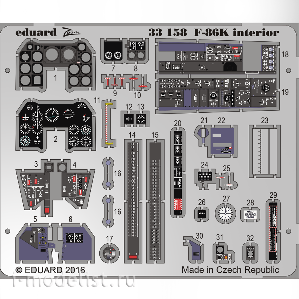 33158 Eduard 1/32 F-86K interior