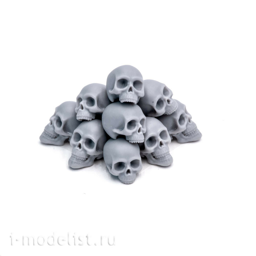 S-210 MiniWarPaint Human Skulls, size M (1/32), 10 pcs.