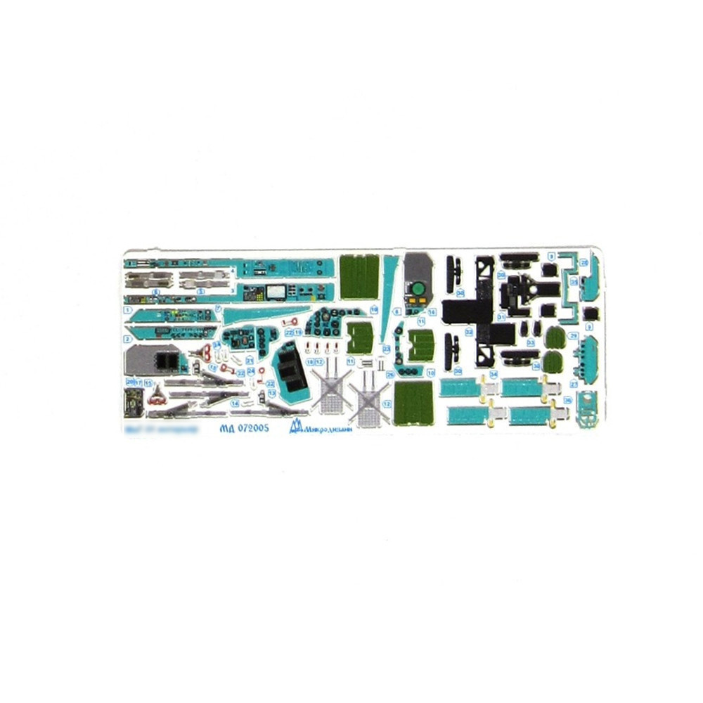 072005 Microdesign 1/72 Photo Etching Kit for M&G-31 Interior (Zvezda)