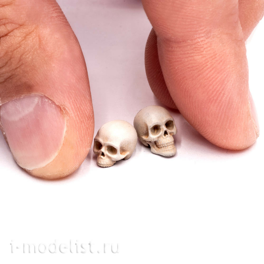 S-212 MiniWarPaint Human Skulls, size M (1/32), 10 pcs.