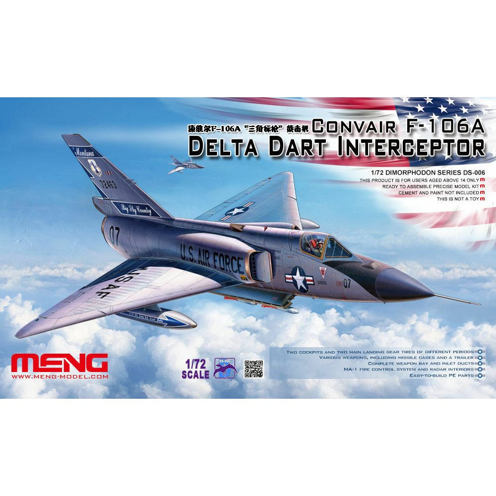 DS-006 Meng 1/72 Aircraft Convair F-106A Delta Dart Interceptor