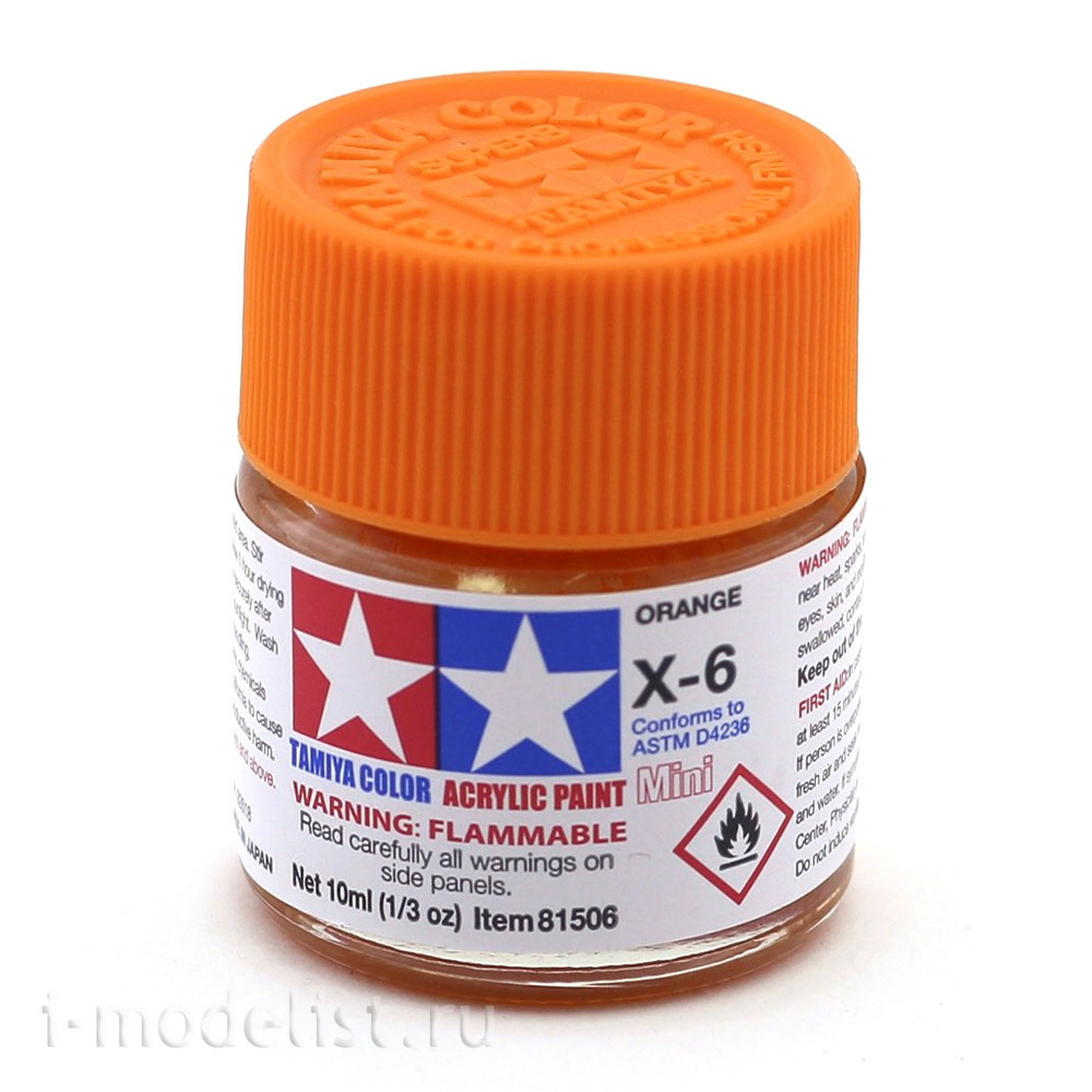 81506 Tamiya X-6 Orange (Orange) Acrylic paint