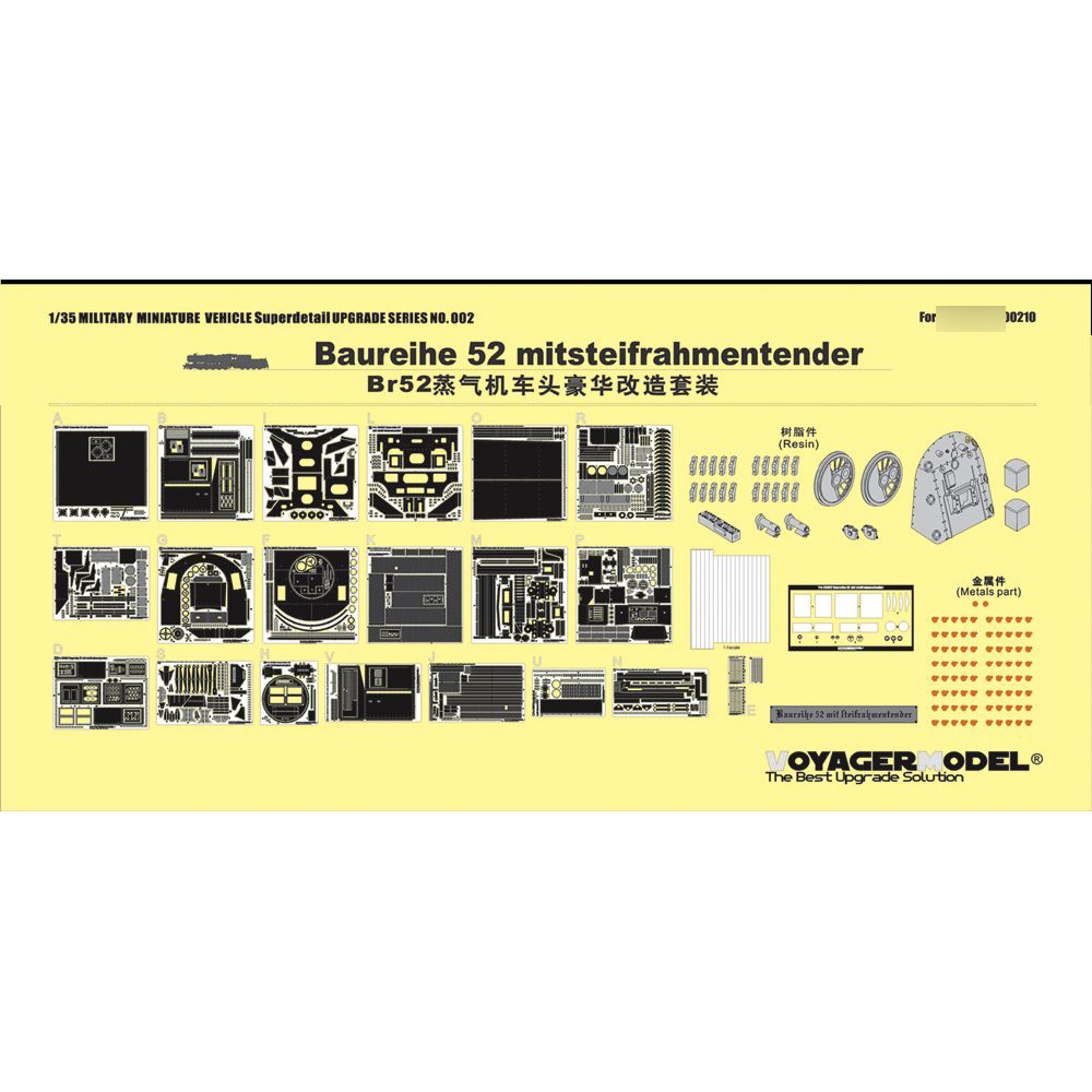 Pro35002 Voyager Model 1/35 Photo Etching for Baureihe 52 mit Steifrahmentender