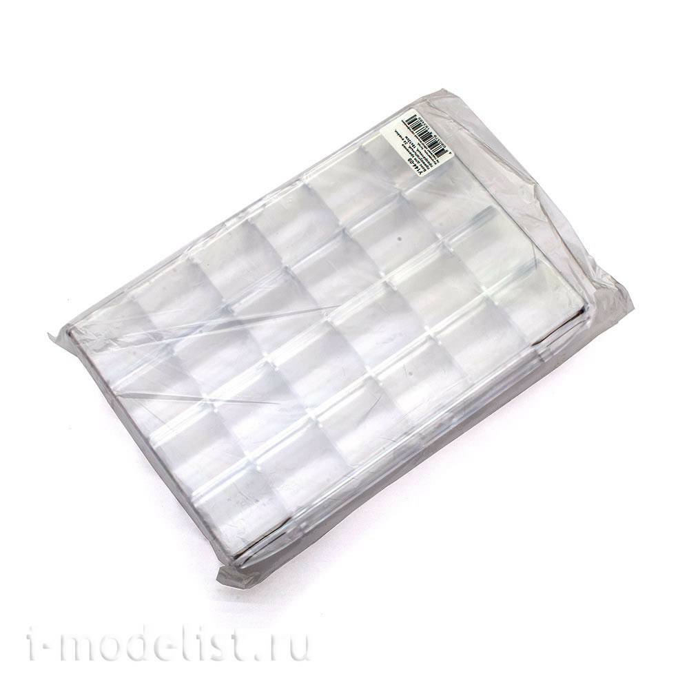 U144-09 MiniWarPaint Rectangular Storage Box 24 cells, 180x120mm (Transparent)