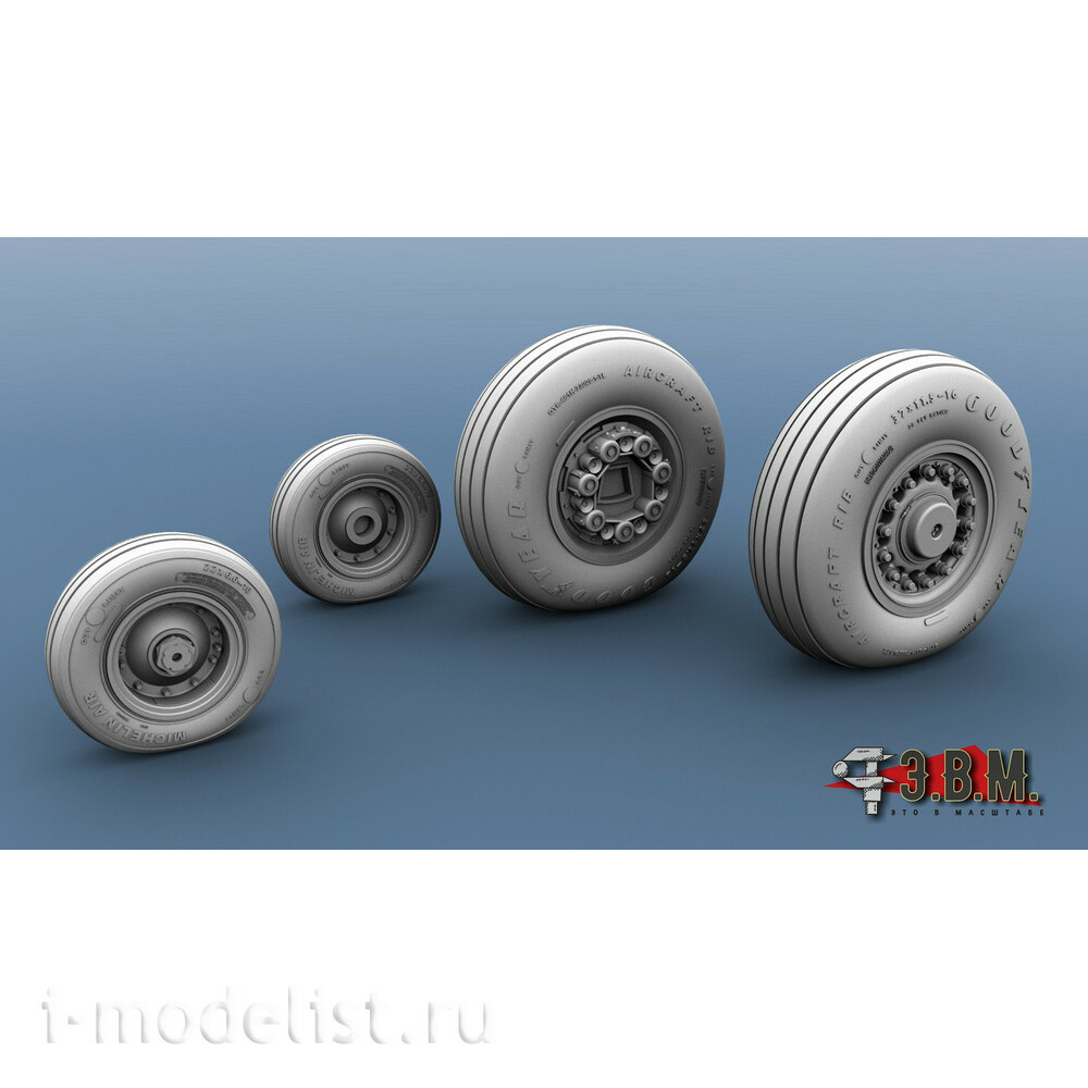 RS48027 E.V.M. 1/48 Wheels Landing Gear for the F-14D aircraft model