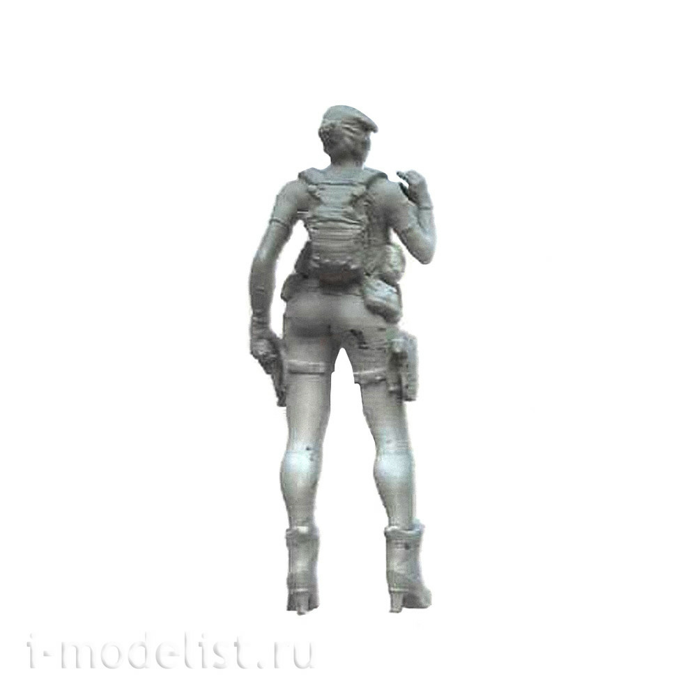 im35008 Imodelist 1/35 Figure of a female fighter (in a beret) with a machine gun