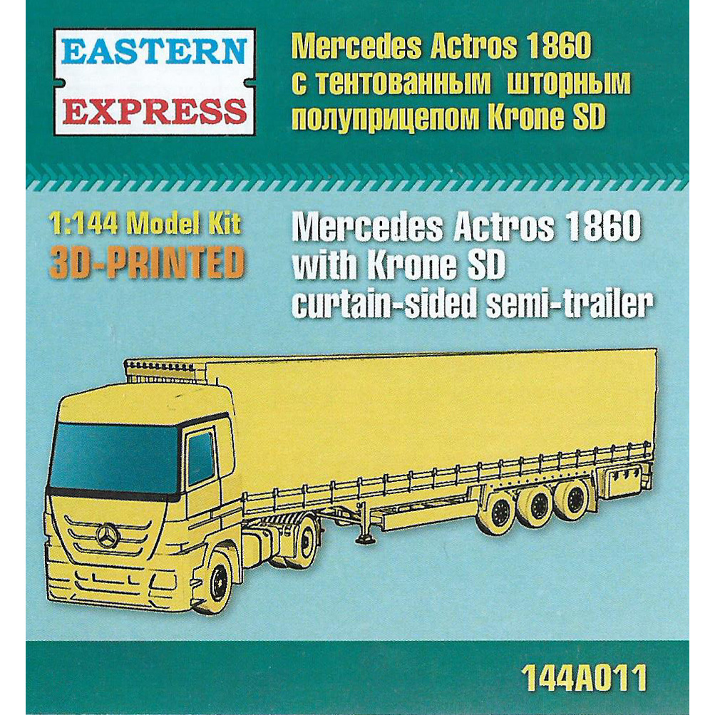 144A011 Orient Express 1/144 Mercedes Actros 1860 with awning curtain semi-trailer Krone SD