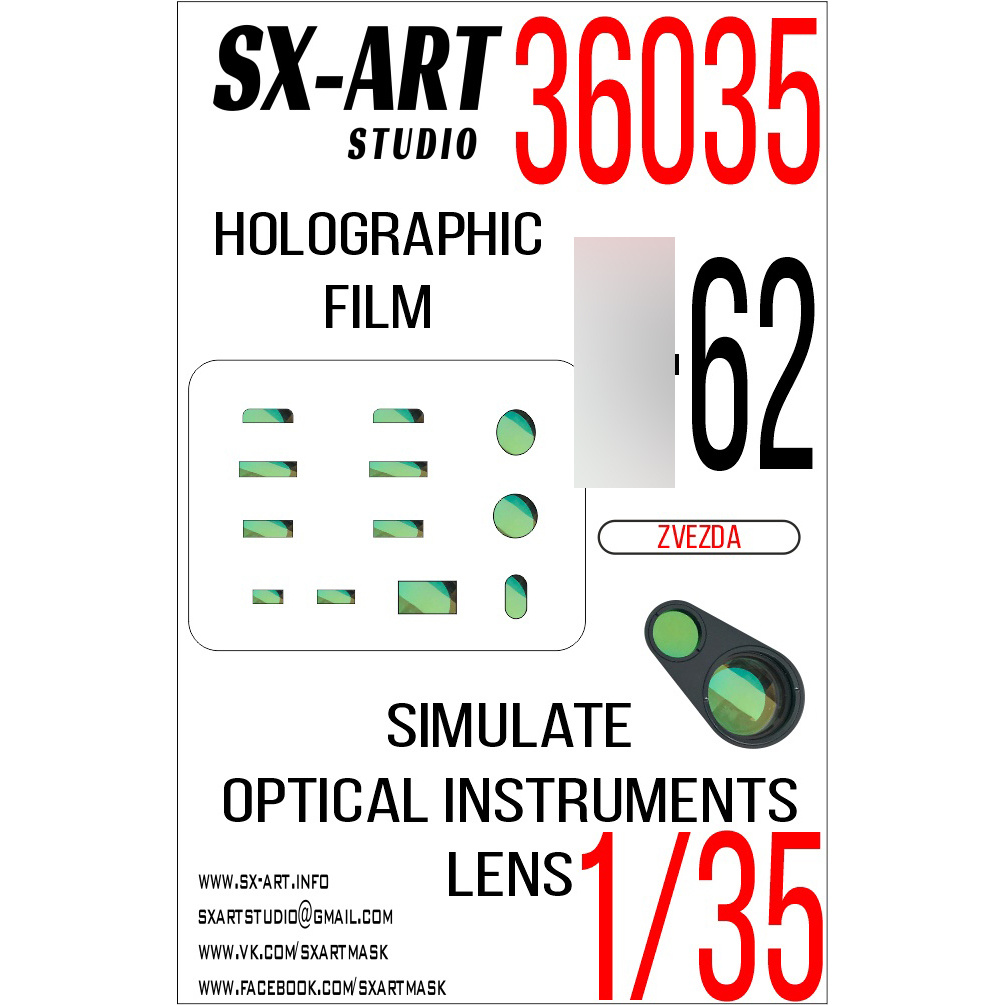 36035 SX-Art 1/35 Imitation of Type 62 inspection devices (Zvezda)