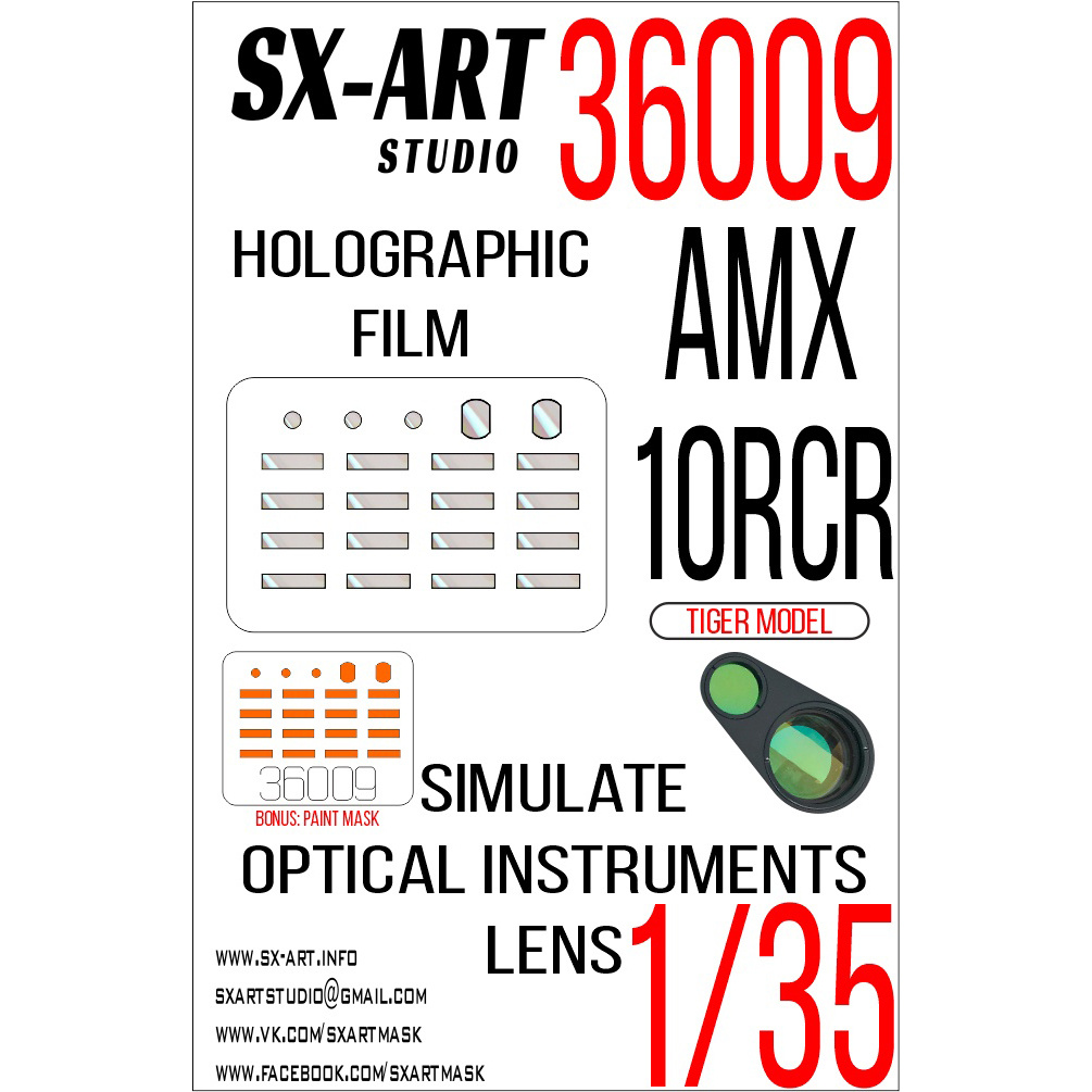 36009 SX-Art 1/35 Imitation of AMX-10RCR inspection instruments (TIGER MODEL)
