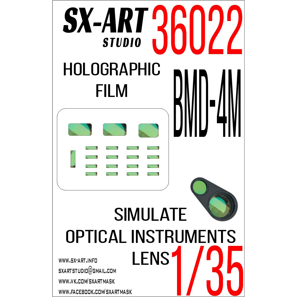 36022 SX-Art 1/35 Imitation of BMD-4M inspection devices (Trumpeter)