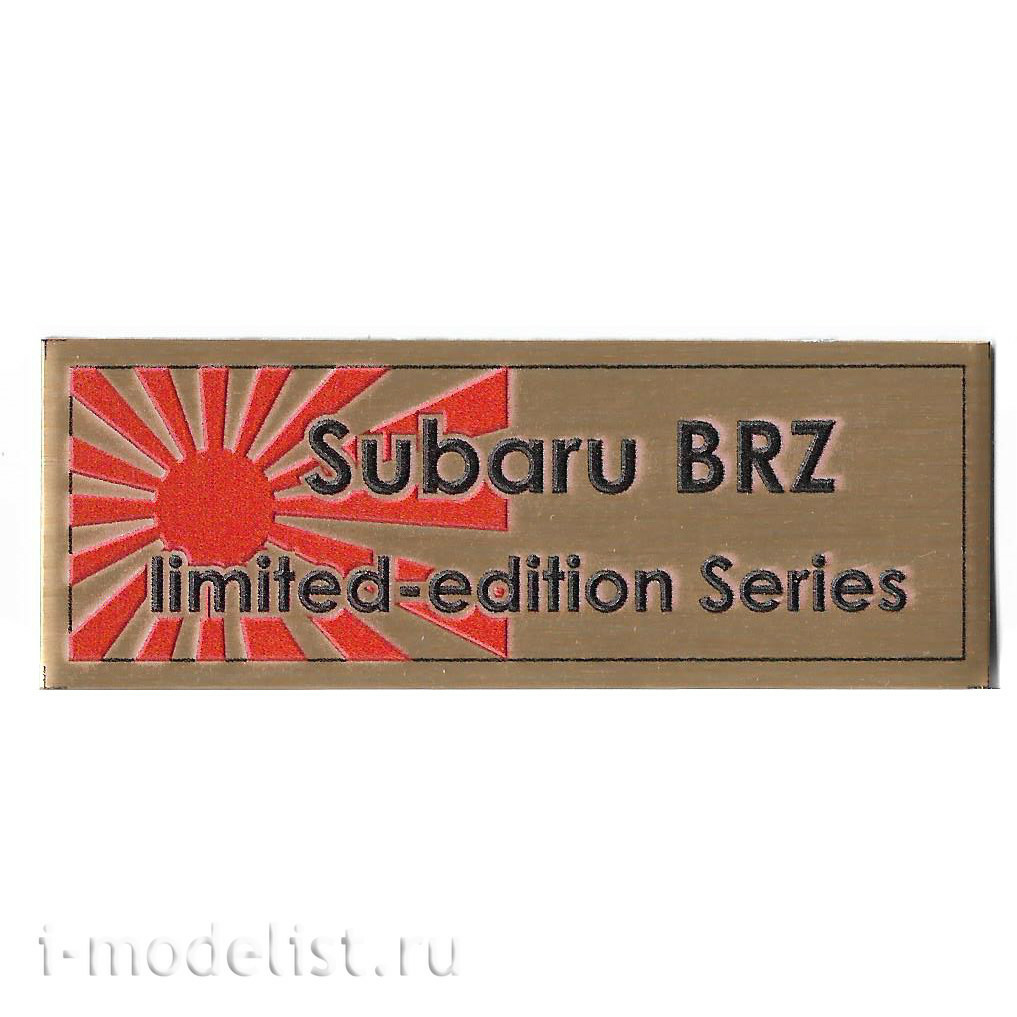 T305 Plate Plate for Subaru BRZ Limited Edition Series 80x30 mm, color gold