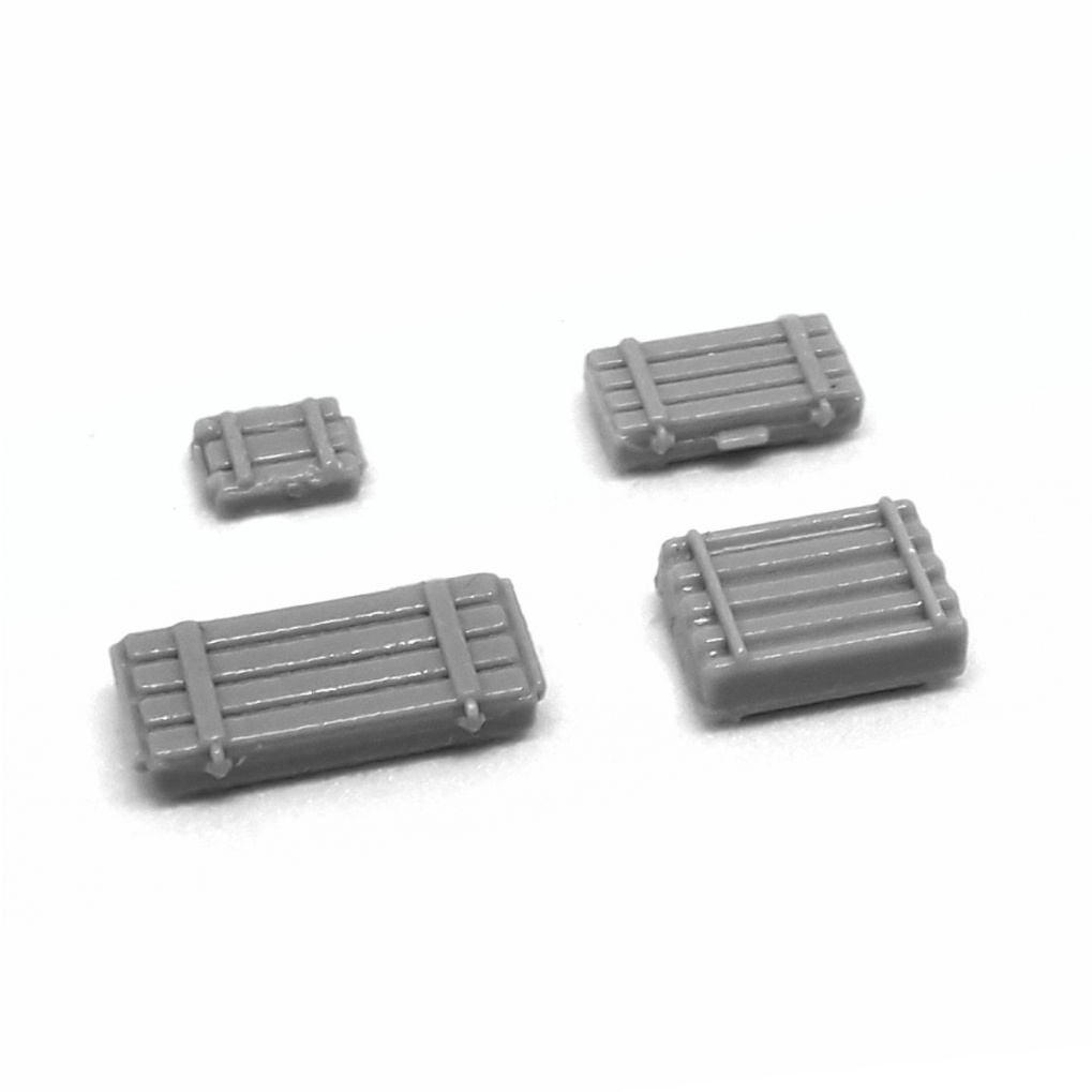 100604 Battering ram 1/100 Wooden boxes, 4 pcs.