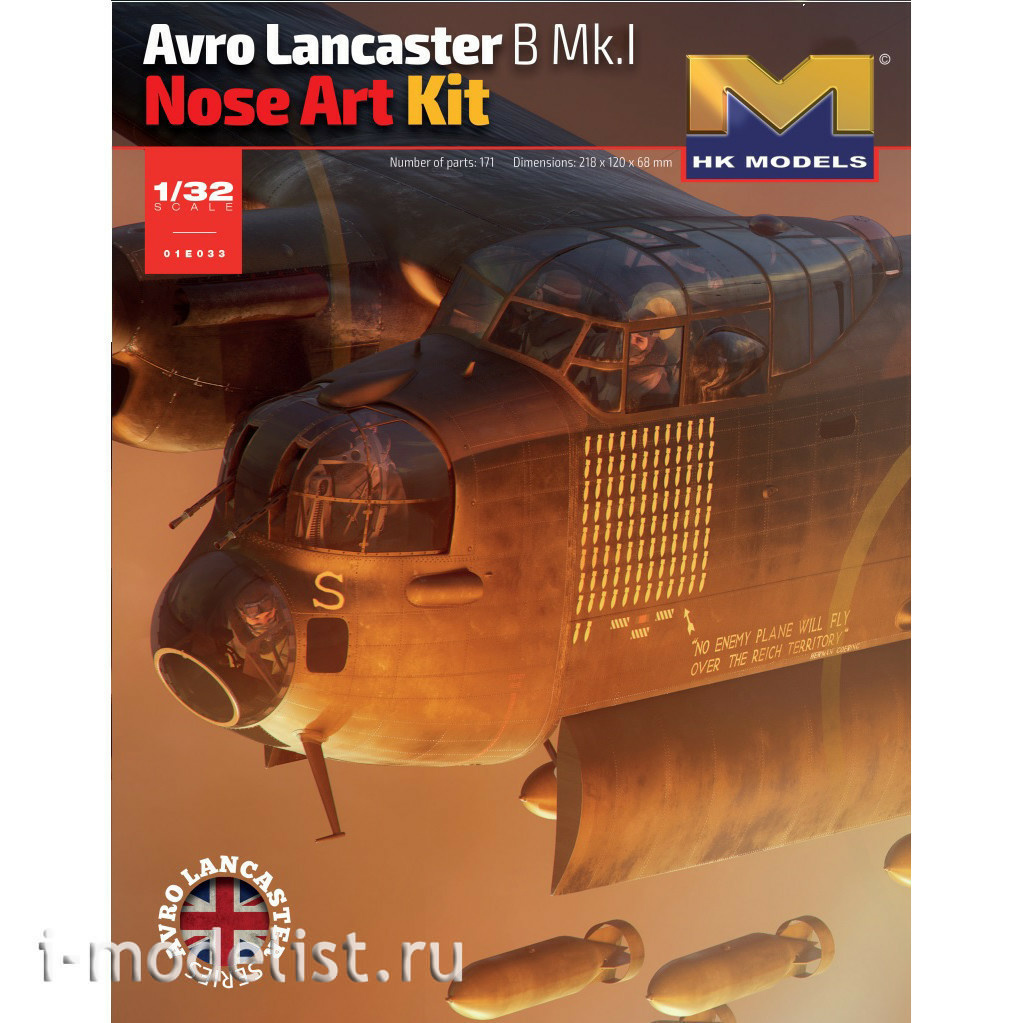 01E033 HK Models 1/32 Nose Bomber Avro Lancaster B Mk. I Nose Art Kit