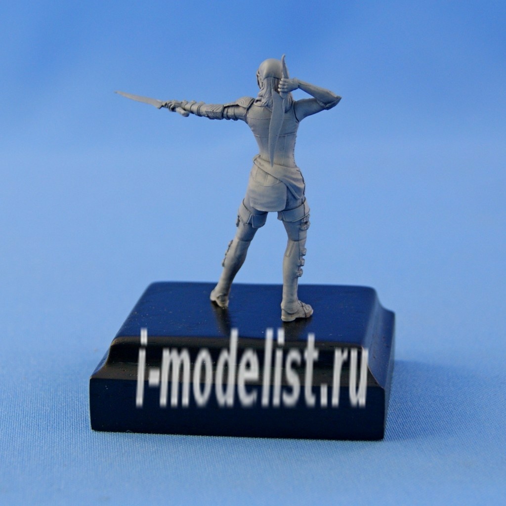 NS-F54/32016 North Zvezda Pirate Girl resin figure with wooden display base