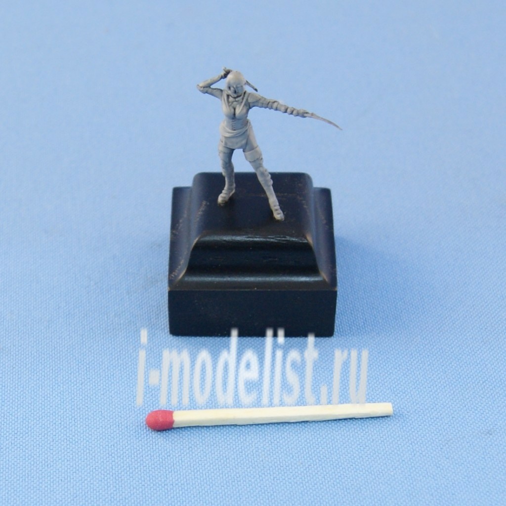 NS-F28004 North Zvezda 1/72 Pirate Girl resin figure with wooden display base