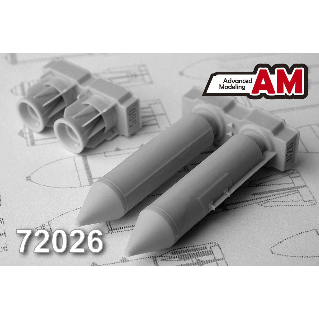 AMC72026 1/72 Advanced Modeling RBK-500 BETAB, a single cluster bomb with concrete-piercing submunitions (included two RBK-500).