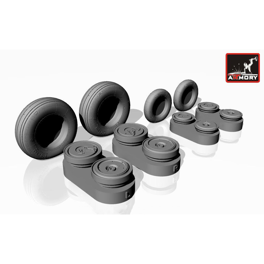 AW48022 Armory 1/48 Set of wheel extensions for MiG-29A / V / UB (early)