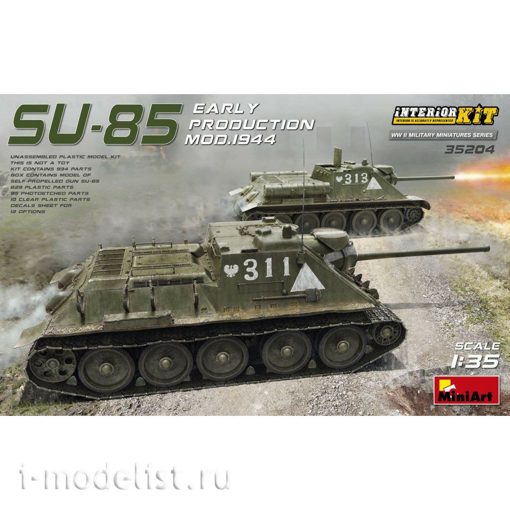 35204 1/35 MiniArt SU-85 in early 1944 with the crew