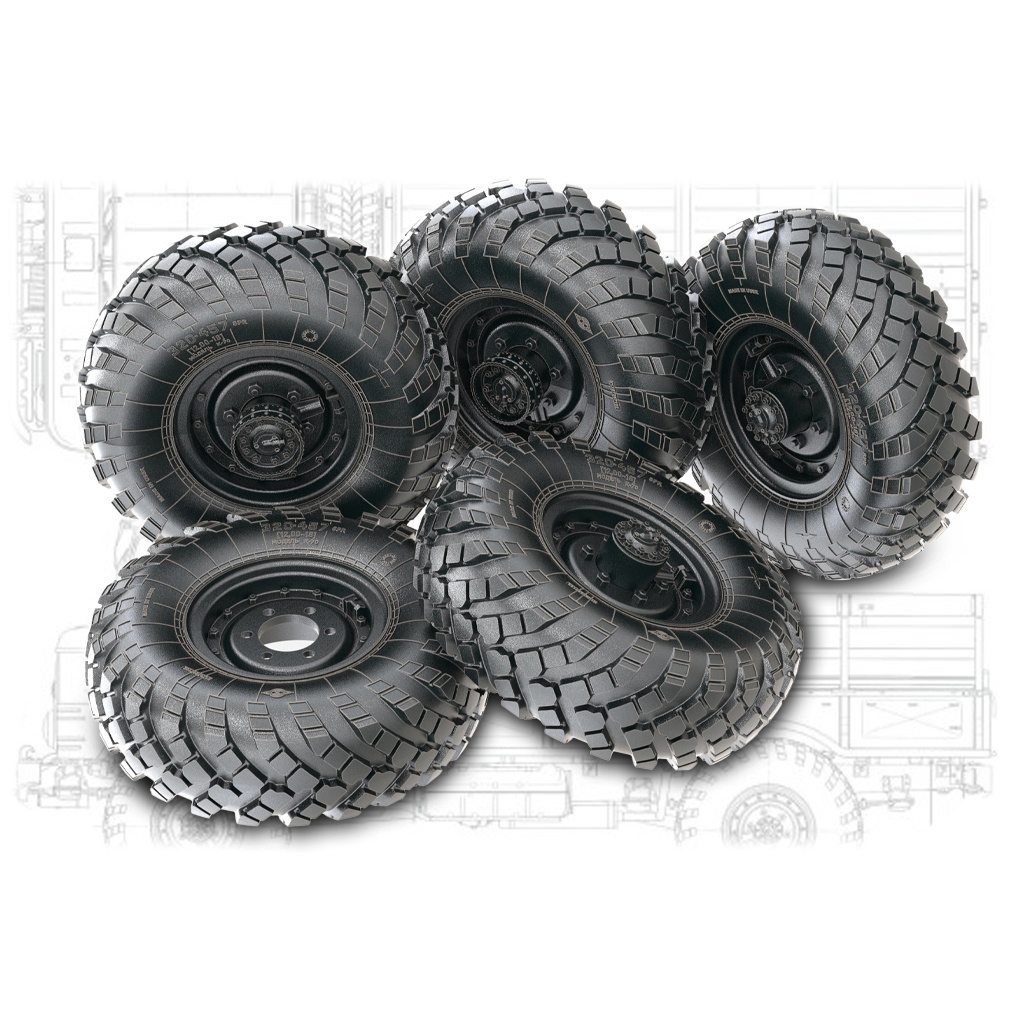 35271 Miniarm 1/35 Набор колес под нагрузкой для Г-66 (4 шт. плюс запаска) для модели Zvezda