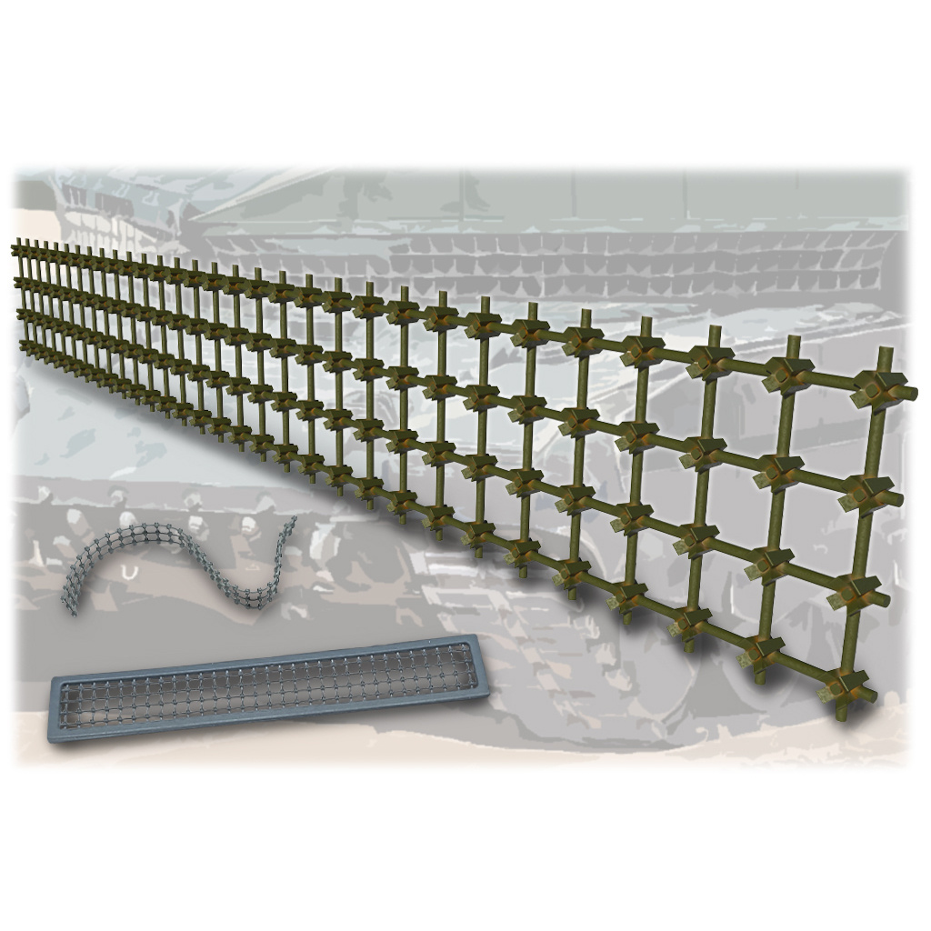 35280 Miniarm 1/35 Прfromивокумулятивная сетка-экран 4 шт. (7,1 мм х 9,5 мм) для Т-72Б3М, Т-90, Т-80БВМ и т.д.