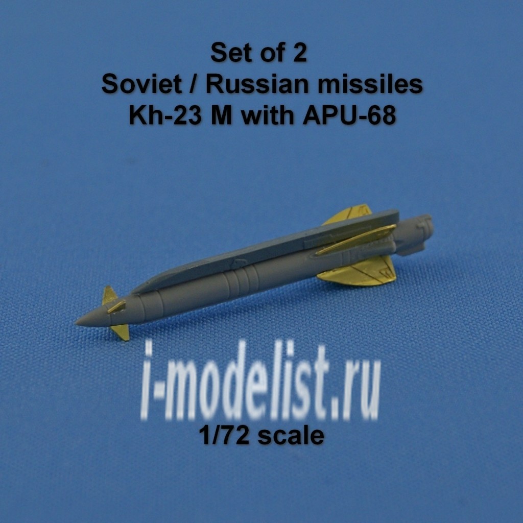 NS72050 North Zvezda 1/72 Set of two Kh-23 M missiles + APU 68 launcher