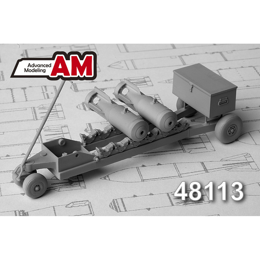 AMC48113 Advanced Modeling 1/48 Truck to transport 50-100 kg aerial bombs