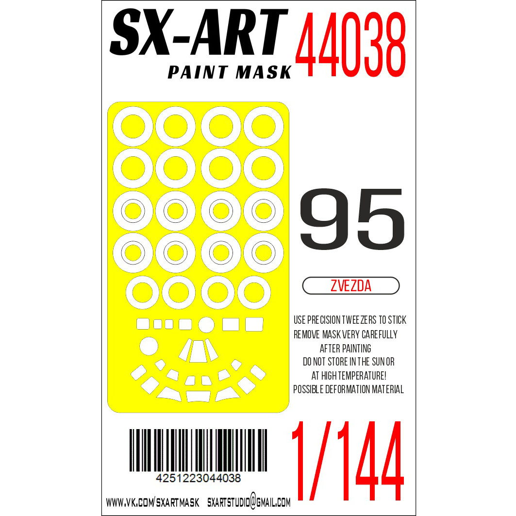 44038 SX-Art 1/144 Окрасочная маска Тупоев 95МС (Zvezda)