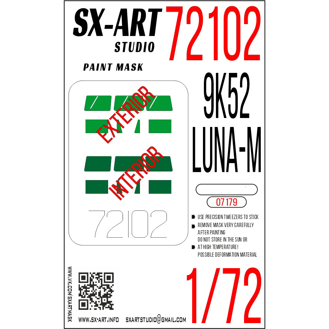 72102 SX-Art 1/72 Paint Mask 9K52 Luna-M (Trumpeter)
