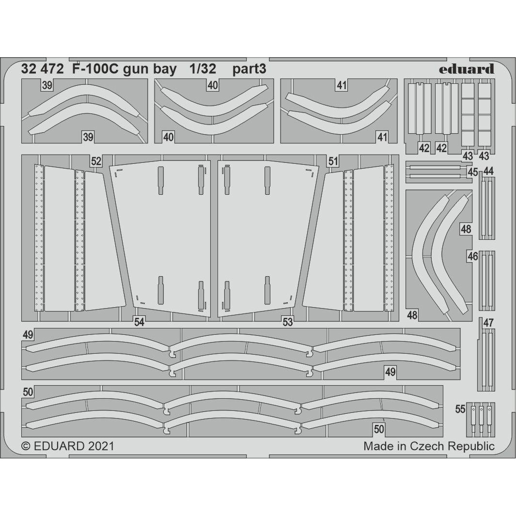 32472 Eduard 1/32 Photo Etching for F-100C, machine gun compartment
