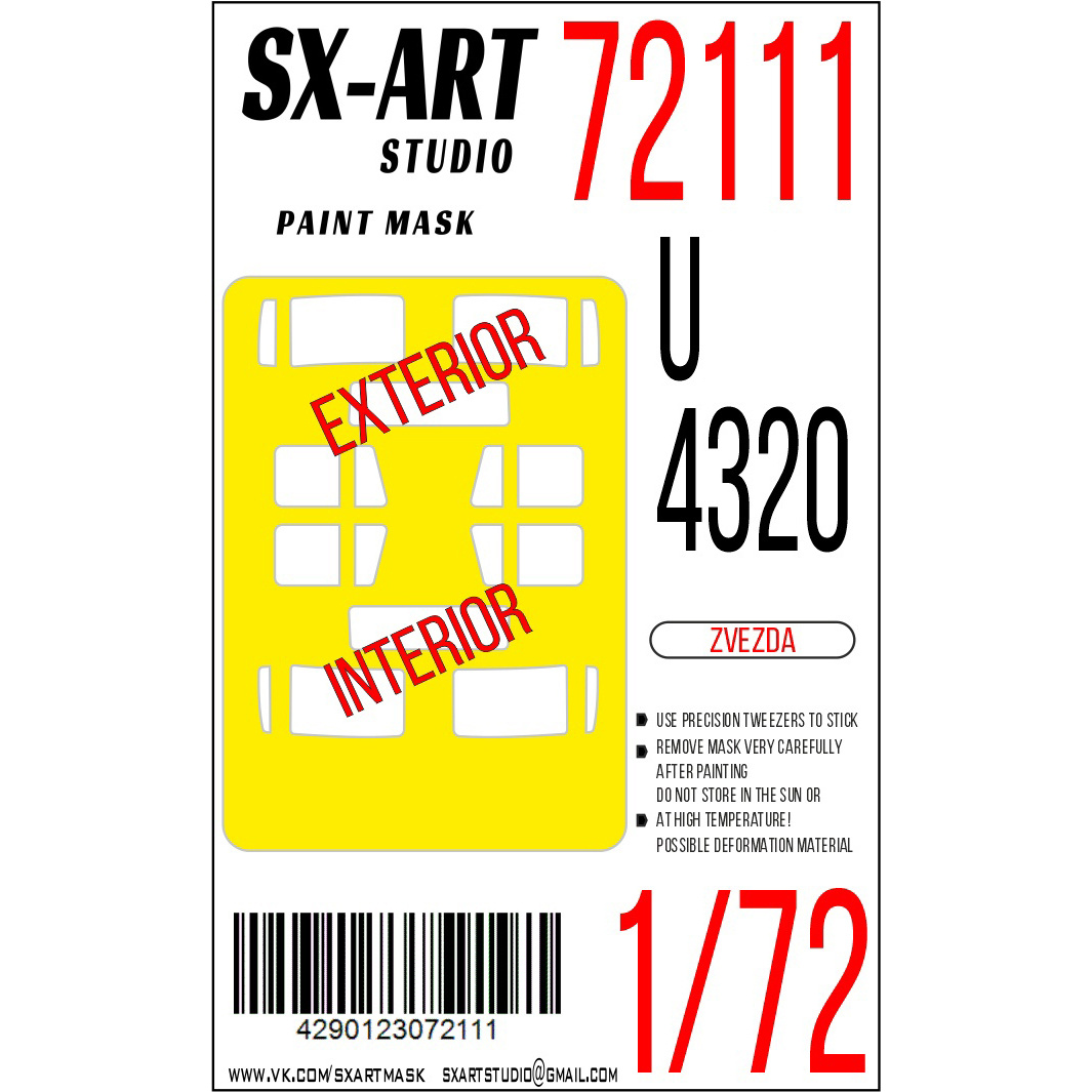 72111 SX-Art 1/72 Paint mask for the Zvezda model, art. 5050 (Zvezda)