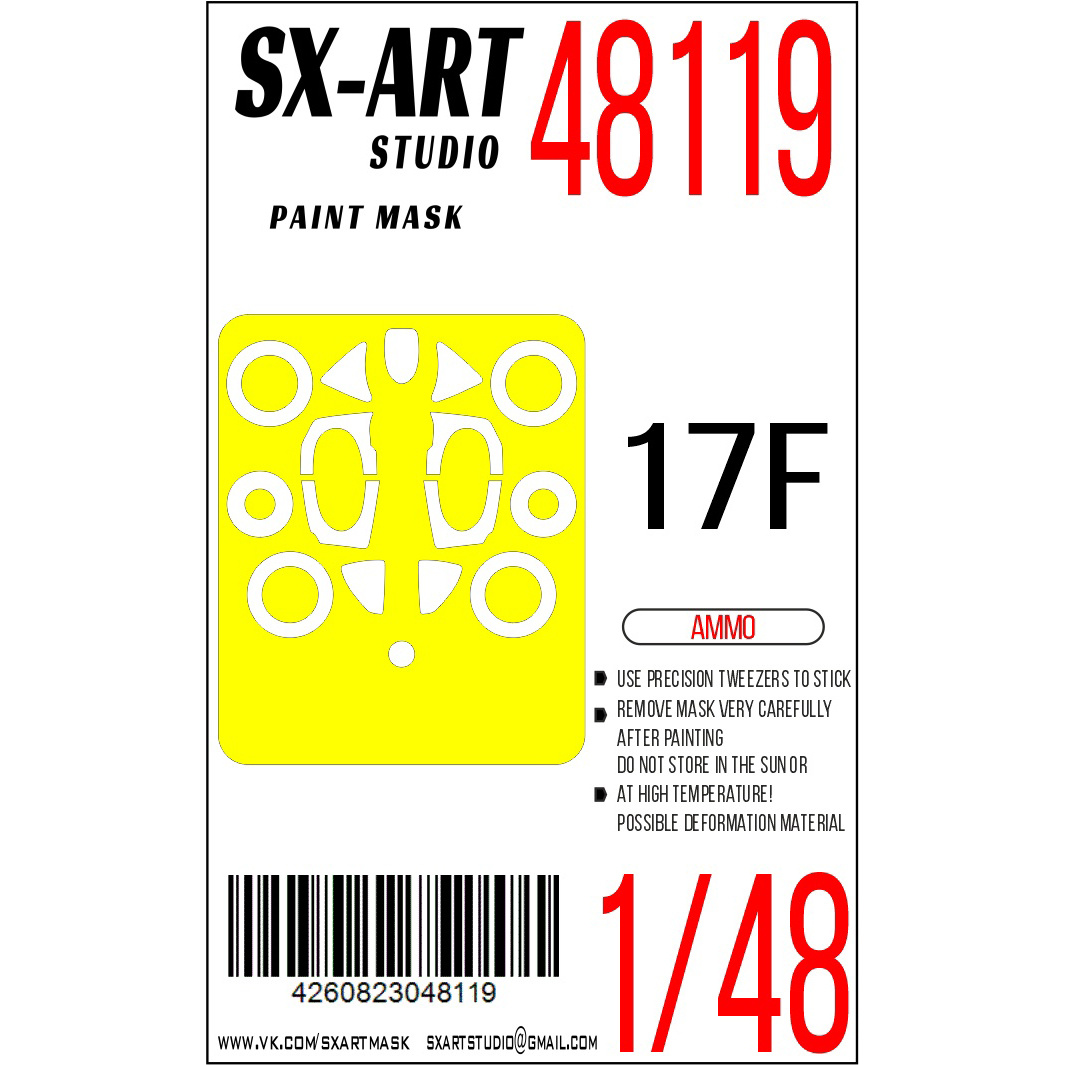 48119 SX-Art 1/48 MiGG-17F Paint Mask (Ammo)
