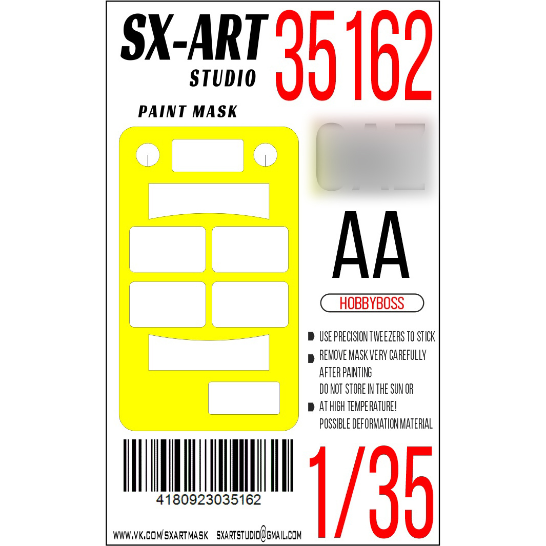 35162 SX-Art 1/35 Painting Mask Soviet AA Cargo Truck (Hobbyboss)