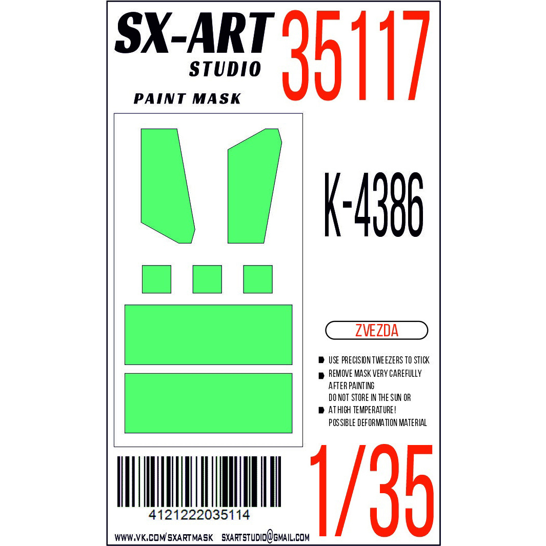 35117 SX-Art 1/35 Tinting film K-4386 Typhoon-VDV blue-green (Zvezda)