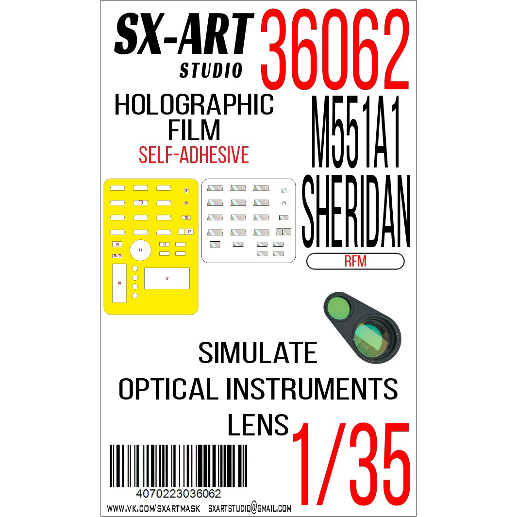 36062 SX-Art 1/35 Imitation of M551A1 Sheridan inspection instruments (RFM)