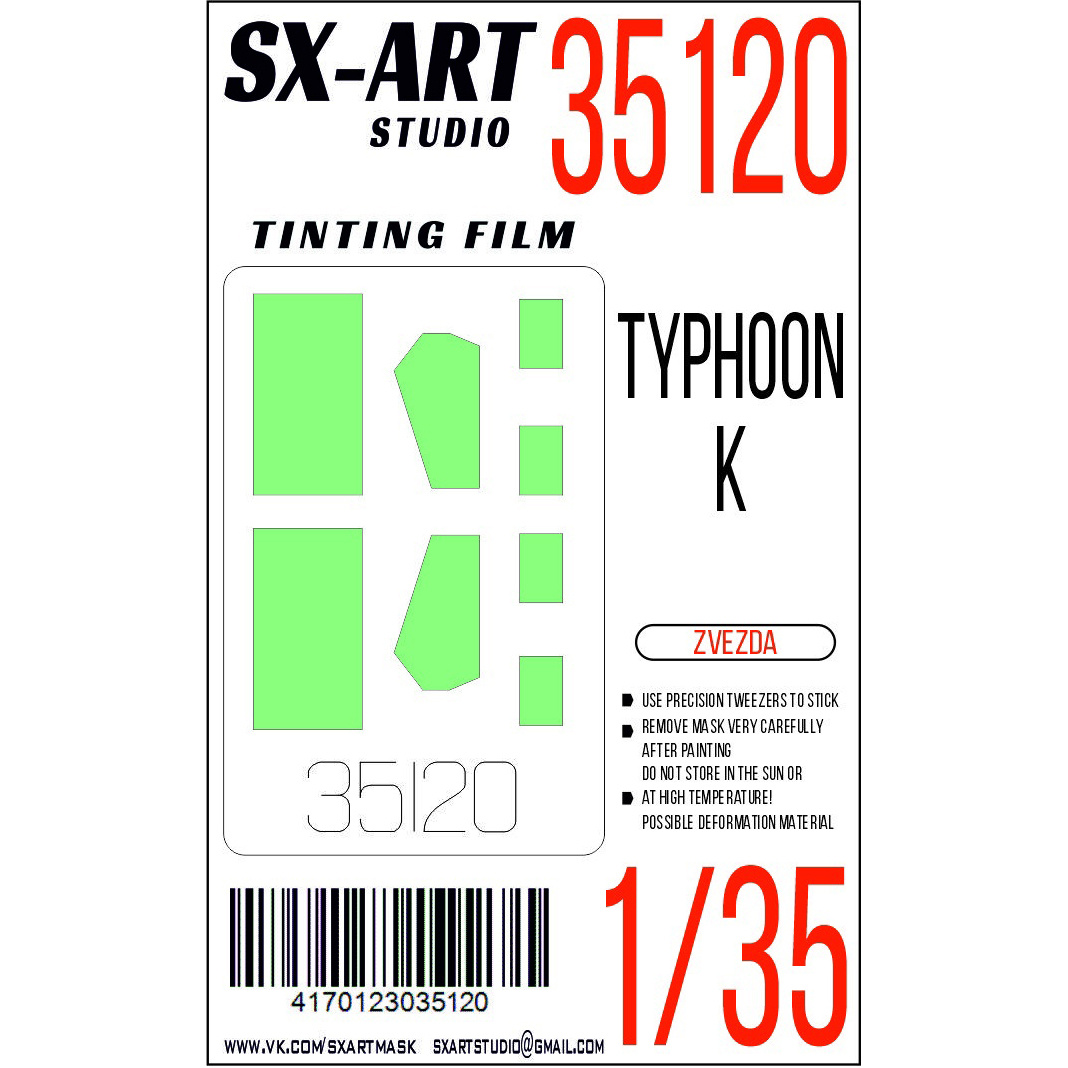 35120 SX-Art 1/35 Typhoon-K Tinting Film (Zvezda)