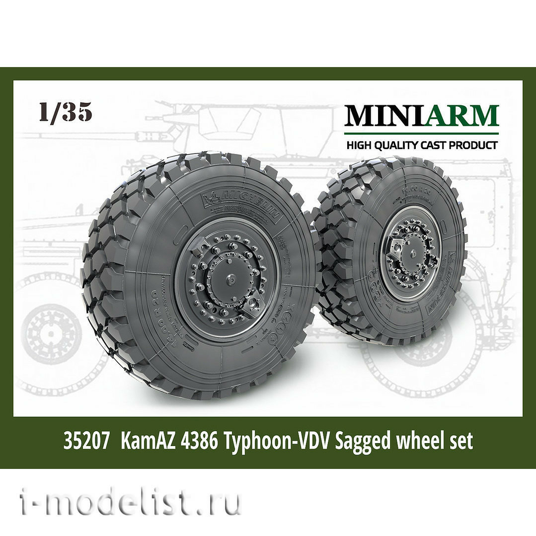 35207 Miniarm 1/35 K-4386 Typhoon-Airborne, Michelin wheels under load, 4 pcs.