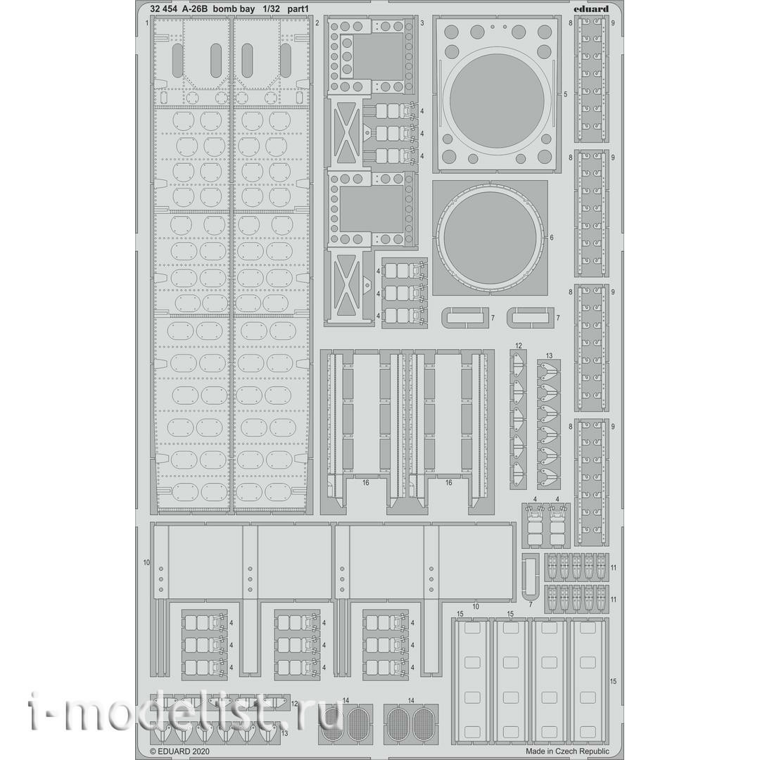 32454 1/32 Eduard photo etched parts for the A-26B bomb bay