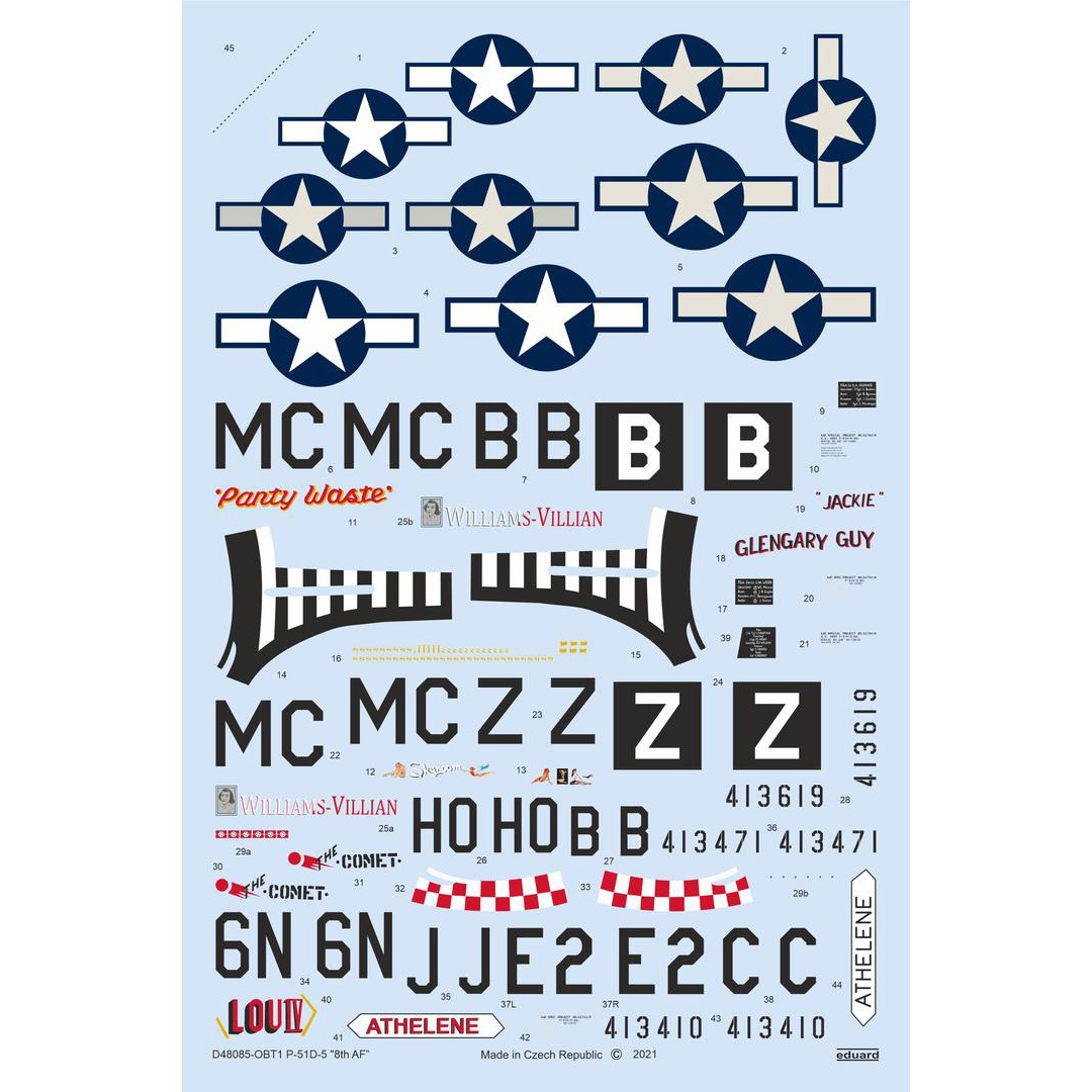 D48085 Eduard 1/48 Decal for P-51D-5 