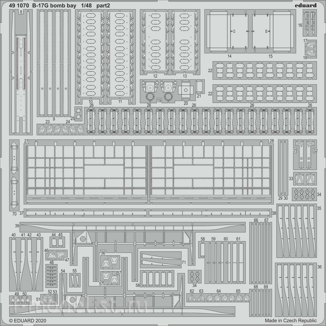 BIG49255 Eduard 1/48 photo-etched parts Set for B-17G, part II