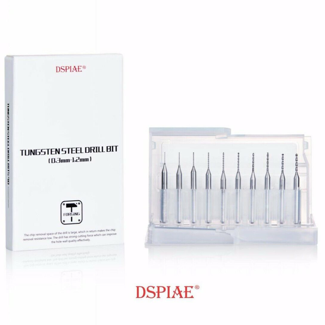 DB-03 DSPIAE Drill Bits set of 10 pcs. (0.3mm-1.2mm)